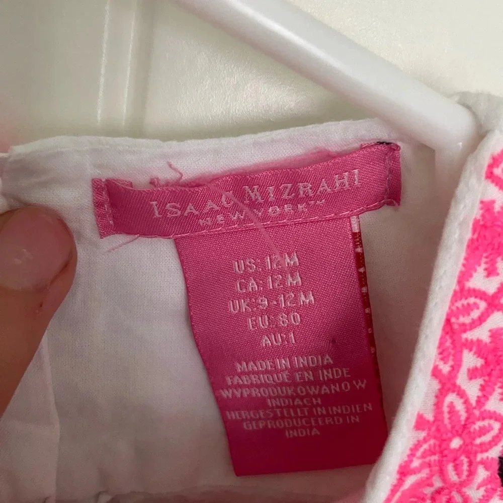EUC | Isaac Mizrahi baby girl’s watermelon embroidered sundress — 12 months‎